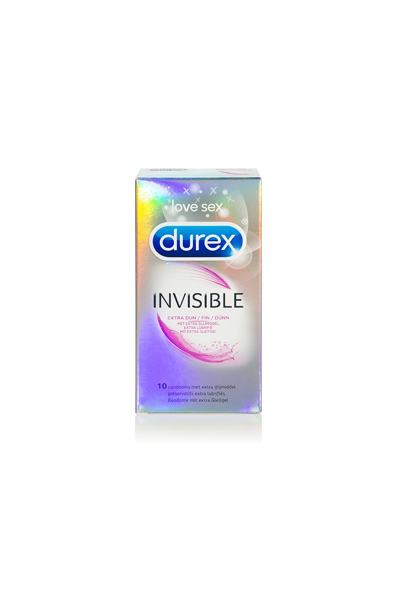 Durex - Invisible Extra Lubricated Condoms 10 pcs