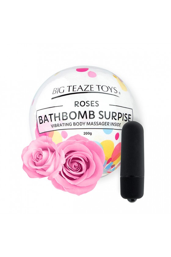 Big Teaze Toys - Bath Bomb Surprise with Vibrating Body Massager Rose