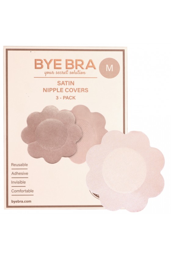 Bye Bra - Silk Nipple Covers Nude 3 Pairs