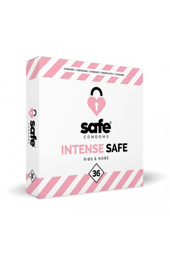 SAFE - Condoms Intense Safe Ribs & Nobs (36 pcs)
