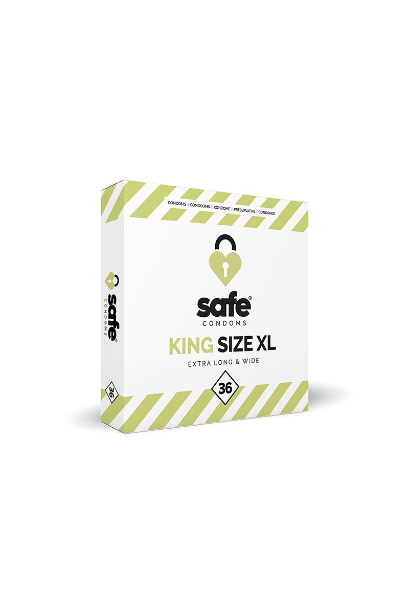 SAFE - Condoms King Size XL Extra Long & Wide (36 pcs)