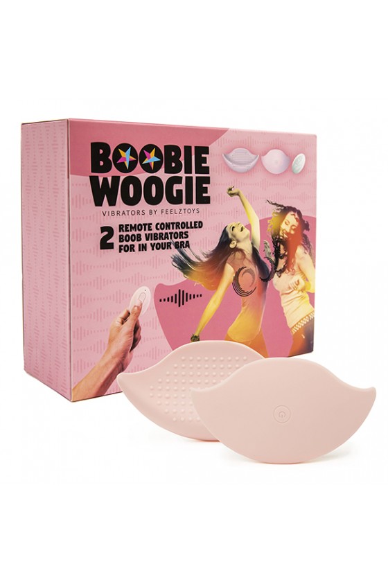 FeelzToys - Boobie Woogie Remote Controlled Boob Vibrators (2 pcs)