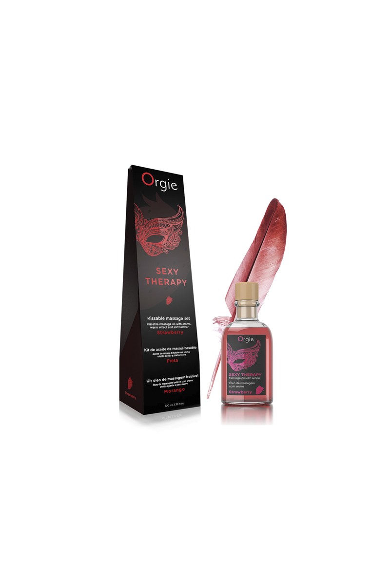 Orgie - Lips Massage Kit Strawberry 100 ml