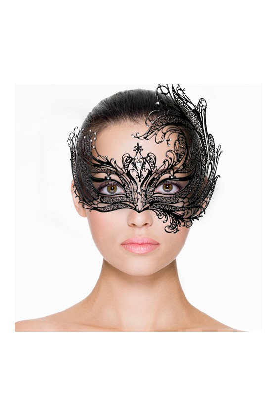 EasyToys – Durchbrochene venezianische Maske in Schwarz