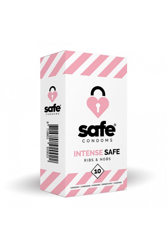 SAFE - Condoms Intense Safe Ribs & Nobs (10 pcs)