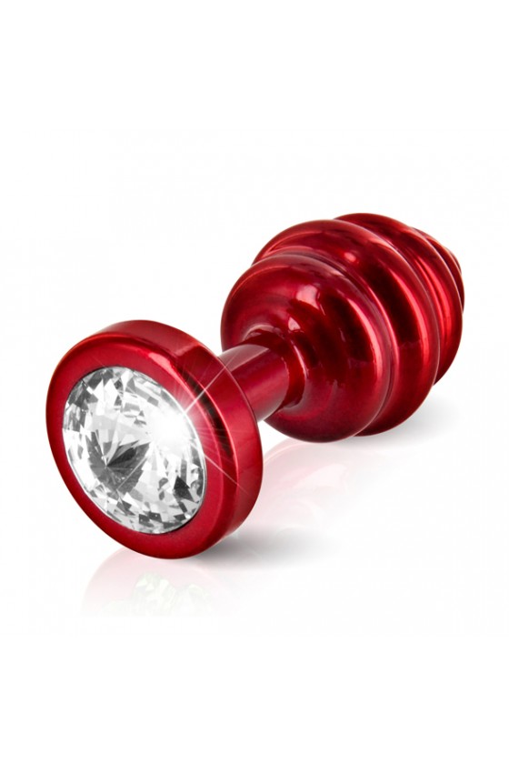 Diogol - Ano Butt Plug Ribbed Red 30 mm
