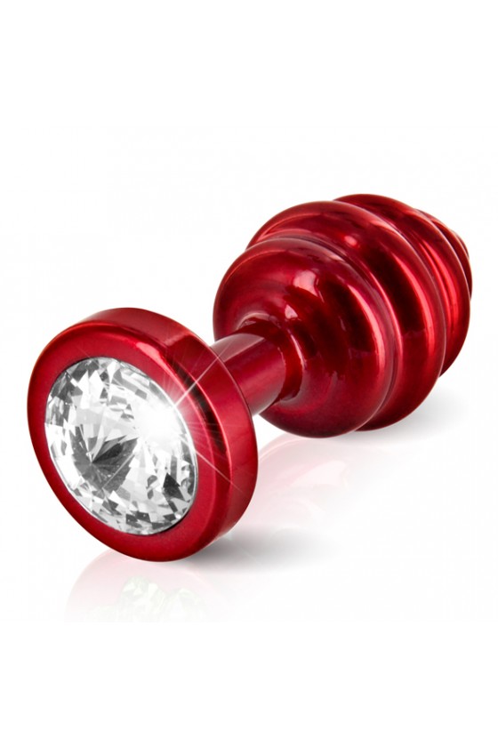 Diogol - Ano Butt Plug Ribbed Red 35 mm