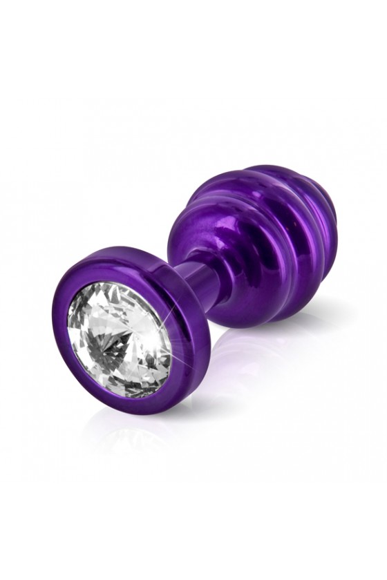 Diogol - Ano Butt Plug Ribbed Purple 25 mm