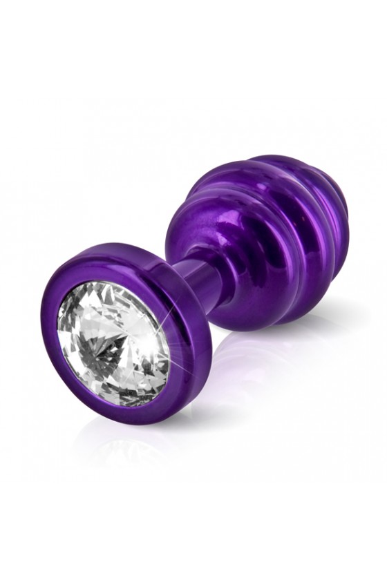 Diogol - Ano Butt Plug Ribbed Purple 30 mm